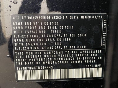 2026 Volkswagen Tiguan SE R-Line Black 4MOTION
