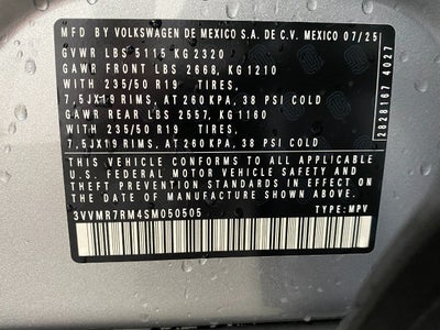 2025 Volkswagen Tiguan 2.0T SE 4MOTION