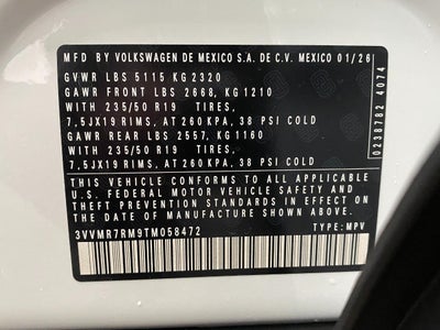 2026 Volkswagen Tiguan SE 4MOTION