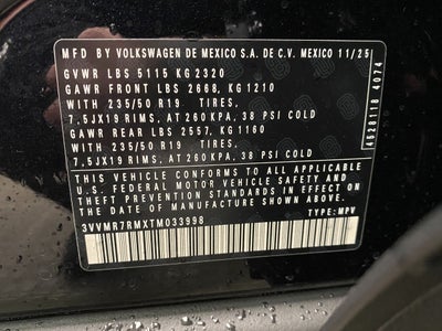 2026 Volkswagen Tiguan 2.0T SE 4MOTION