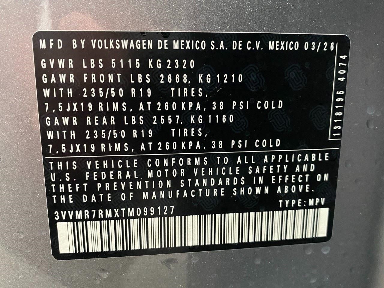 2026 Volkswagen Tiguan SE 4MOTION