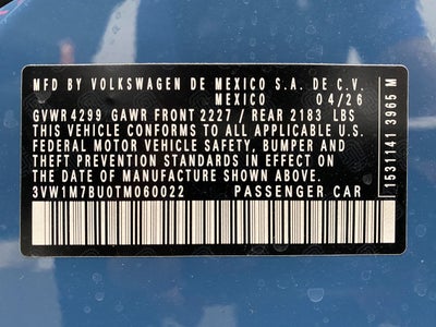 2026 Volkswagen Jetta GLI Autobahn Manual