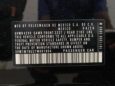 2026 Volkswagen Jetta GLI Autobahn Manual