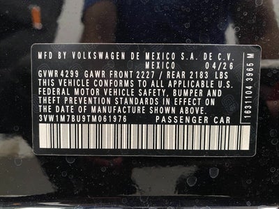 2026 Volkswagen Jetta GLI Autobahn Manual