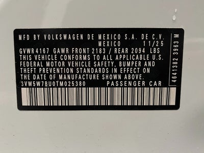 2026 Volkswagen Jetta S Auto