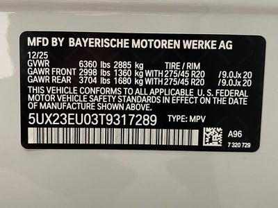 2026 BMW X5 xDrive40i Sports Activity Vehicle