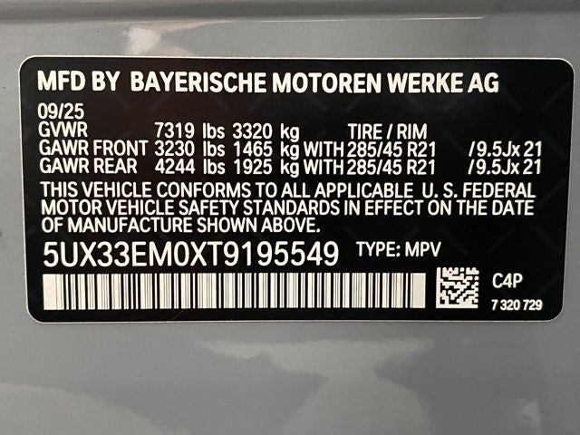 2026 BMW X7 M60i Sports Activity Vehicle