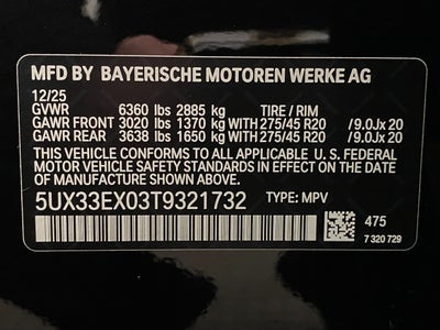 2026 BMW X6 xDrive40i Sports Activity Coupe