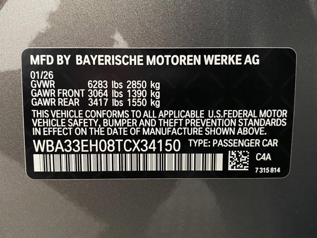 2026 BMW 740i 740i xDrive Sedan