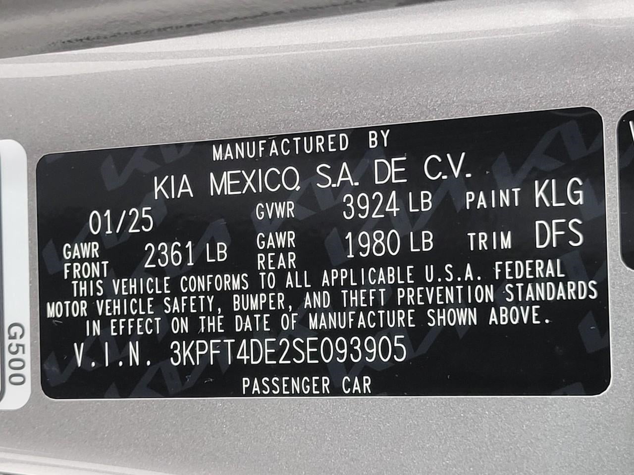 2025 Kia K4 LXS