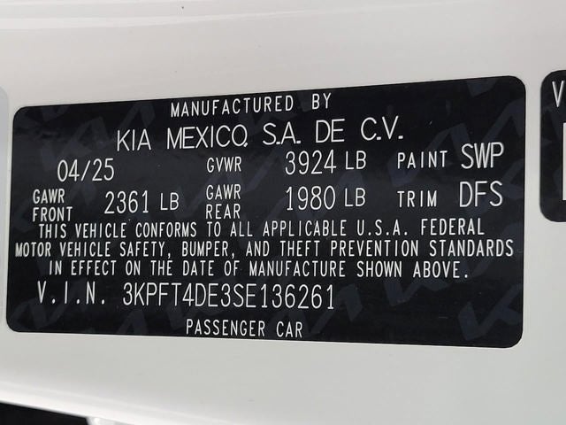 2025 Kia K4 LXS