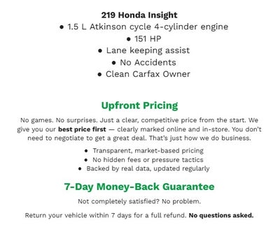 2019 Honda Insight Touring CVT
