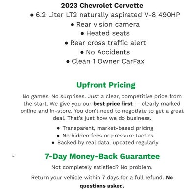 2023 Chevrolet Corvette 2dr Stingray Conv w/3LT