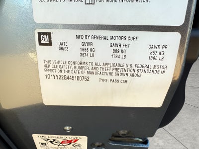 2004 Chevrolet Corvette 2dr Cpe