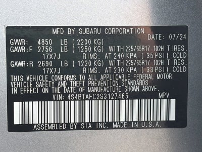 2025 Subaru Outback Premium AWD