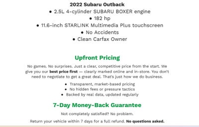 2022 Subaru Outback Limited CVT