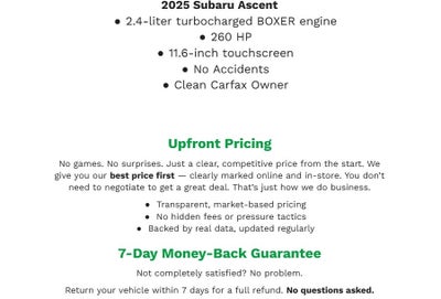 2025 Subaru Ascent Onyx Edition 7-Passenger