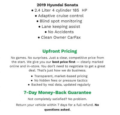 2019 Hyundai SONATA SEDAN