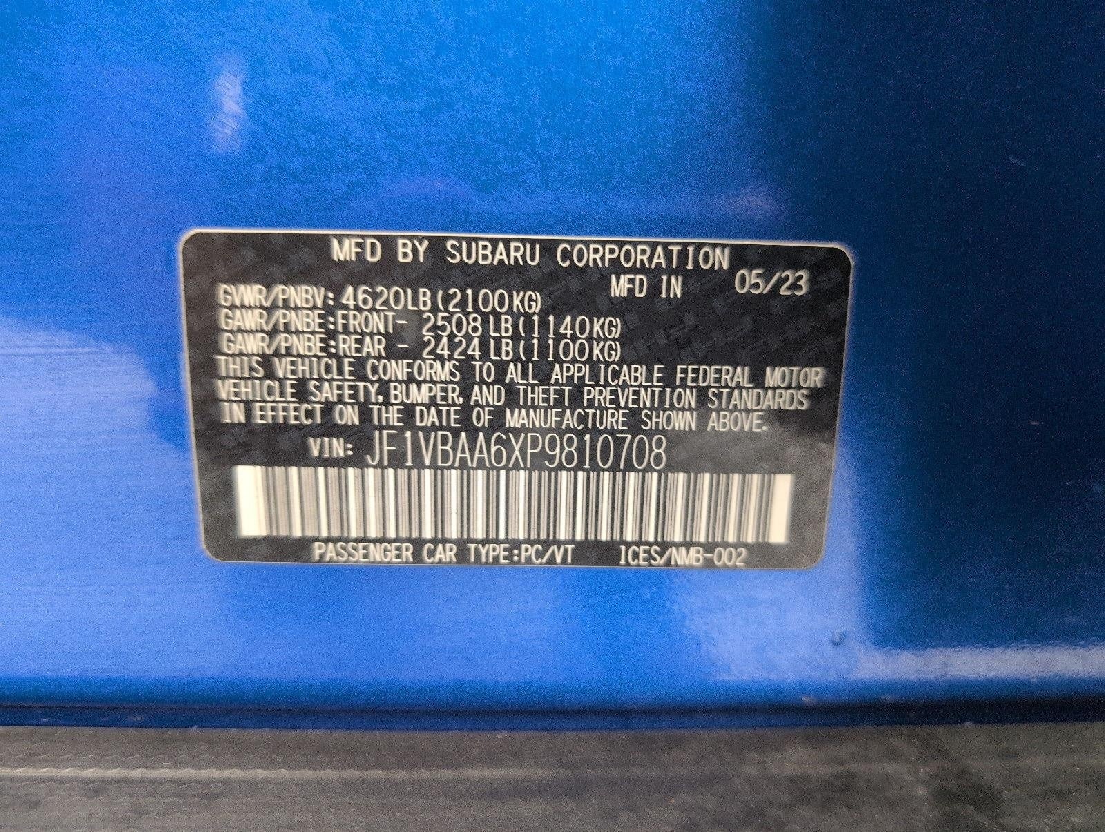 2023 Subaru WRX Manual