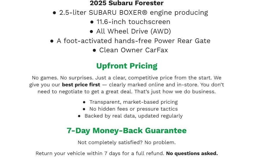 2025 Subaru Forester Limited AWD