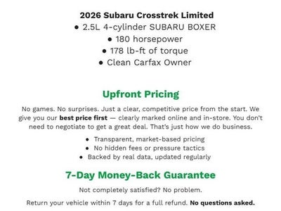2026 Subaru CROSSTREK Limited