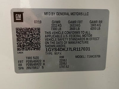 2020 Cadillac Escalade 4WD 4dr Platinum