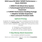 2024 Lexus RX RX 500h F SPORT Performance AWD