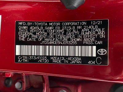 2022 Toyota Corolla SE CVT