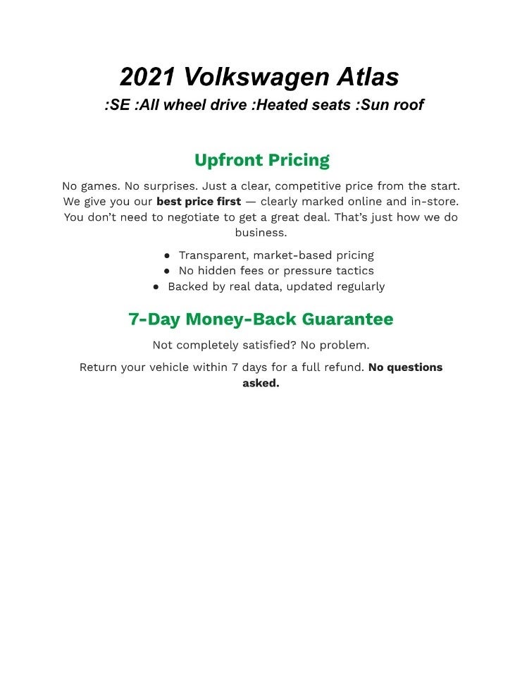 2021 Volkswagen Atlas 2021.5 3.6L V6 SE w/Technology 4MOTION