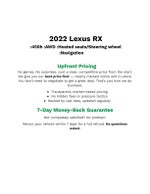 2022 Lexus RX RX 450h AWD
