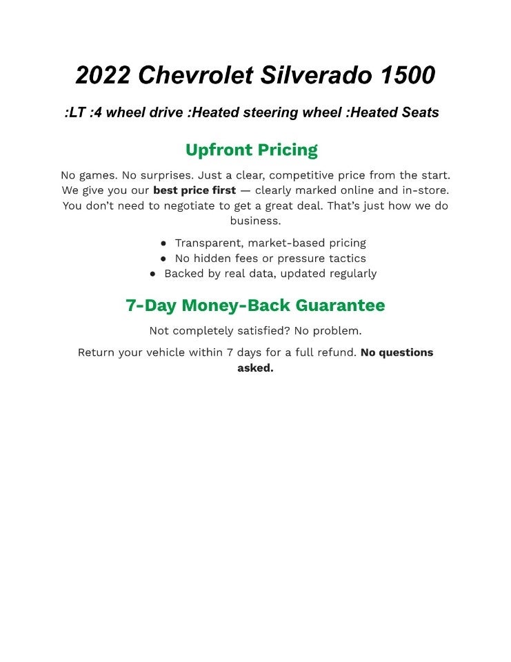 2022 Chevrolet Silverado 1500 LTD 4WD Crew Cab 147 LT w/2FL