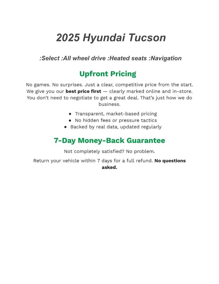 2025 Hyundai Tucson SEL AWD