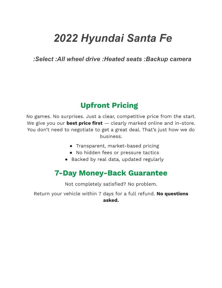 2022 Hyundai Santa Fe SEL AWD