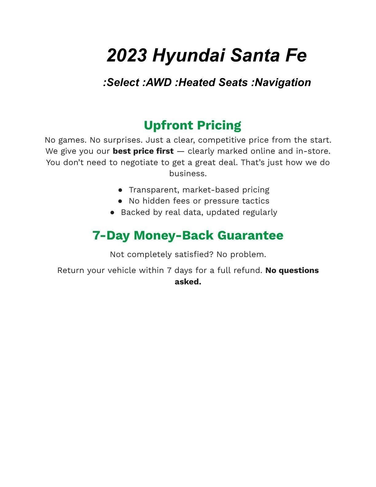 2023 Hyundai Santa Fe SEL AWD