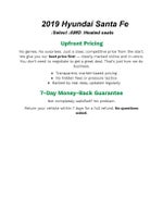 2019 Hyundai Santa Fe SEL 2.4L Auto AWD