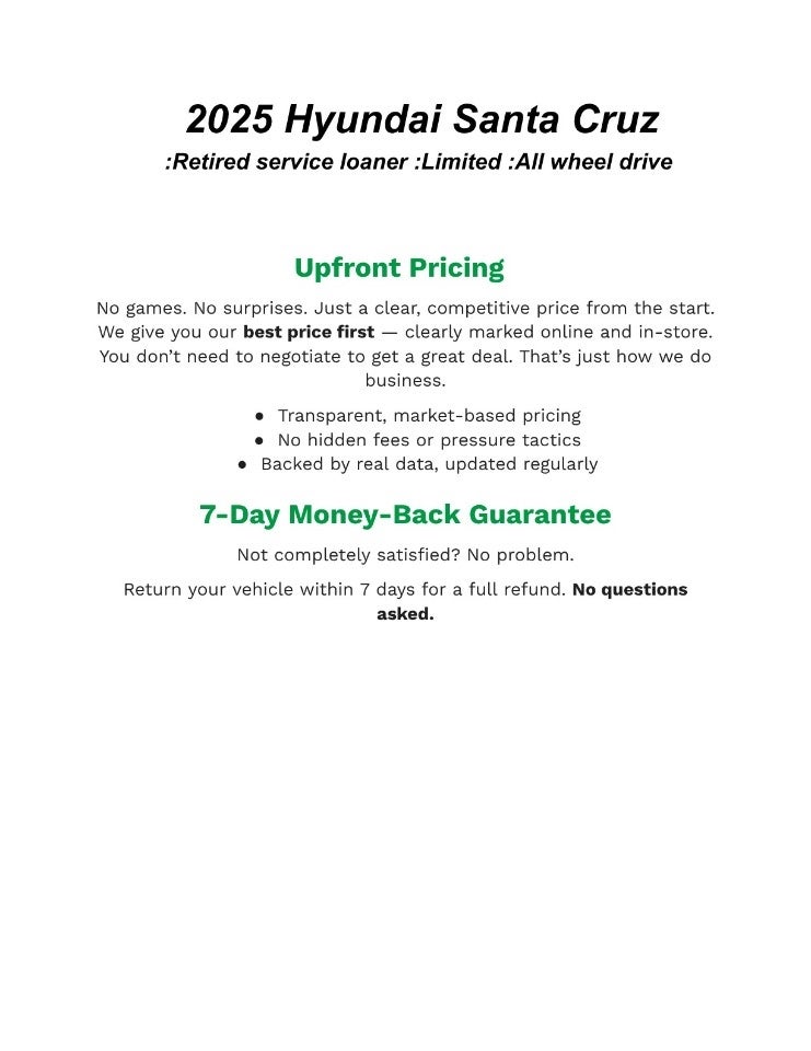 2025 Hyundai Santa Cruz Limited AWD
