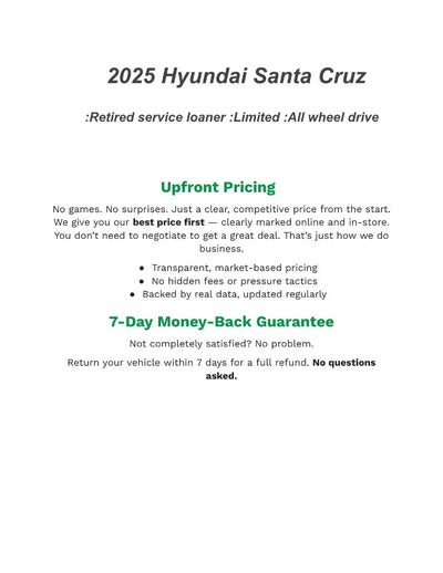 2025 Hyundai Santa Cruz Limited