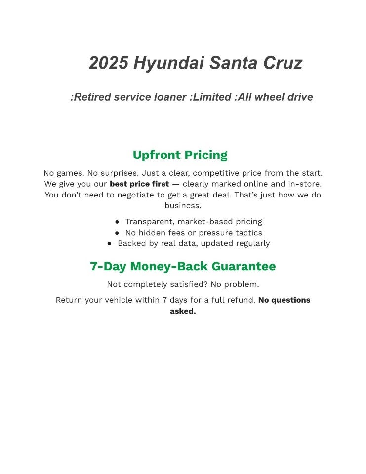 2025 Hyundai Santa Cruz Limited