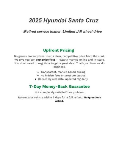 2025 Hyundai Santa Cruz Limited