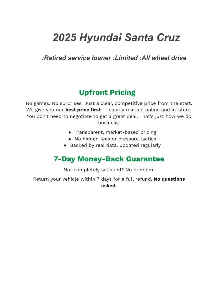 2025 Hyundai Santa Cruz Limited