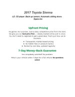 2017 Toyota SIENNA MINI-VAN, PASSENGER