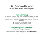 2017 Subaru Forester 2.5i Touring CVT