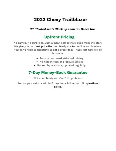 2022 Chevrolet Trailblazer FWD 4dr LT