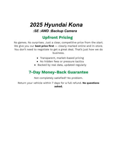 2025 Hyundai Kona SE AWD
