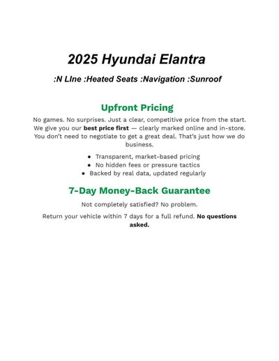 2025 Hyundai Elantra N Line DCT