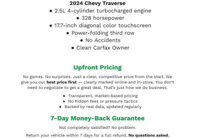 2024 Chevrolet Traverse 4dr RS w/2RS