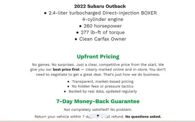 2022 Subaru Outback Wilderness CVT