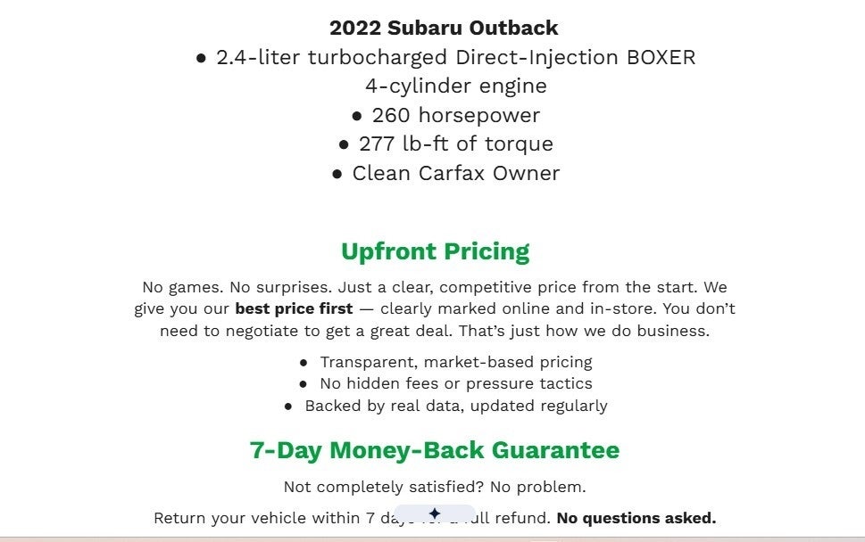 2022 Subaru Outback Wilderness CVT