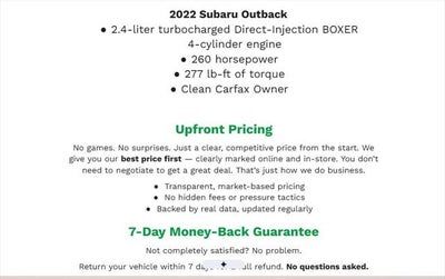 2022 Subaru Outback Wilderness CVT