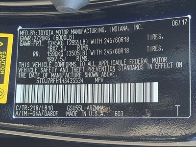 2017 Toyota Highlander XLE V6 AWD